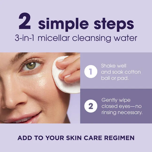 LUMIFY Eye Illuminations 3-In-1 Micellar Cleansing Water & Eye Makeup Remover (Pack of 2)