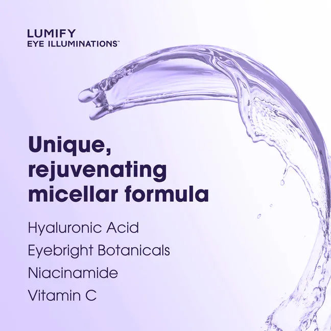 LUMIFY Eye Illuminations 3-In-1 Micellar Cleansing Water & Eye Makeup Remover (Pack of 2)
