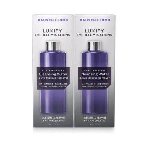 LUMIFY Eye Illuminations 3-In-1 Micellar Cleansing Water & Eye Makeup Remover (Pack of 2)